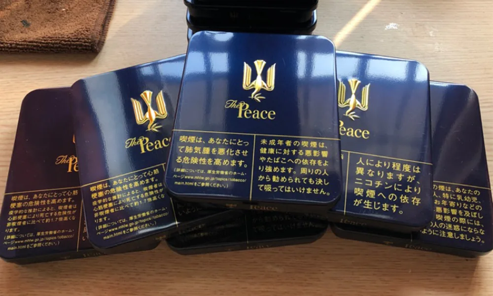 【整條10盒】日本菸 Peace香煙 特醇和平香菸 藍色鐵盒 烤煙型 焦油10mg・尼古丁1mg 日免香菸台灣现货